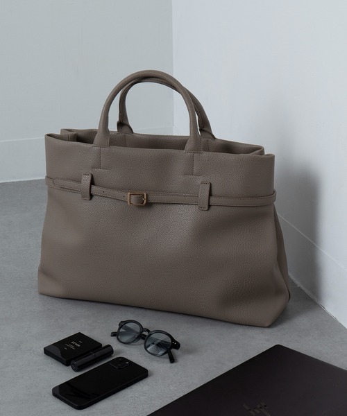 「MAISON BREEZE」 トートバッグ FREE グレイッシュベージュ レディース_画像4