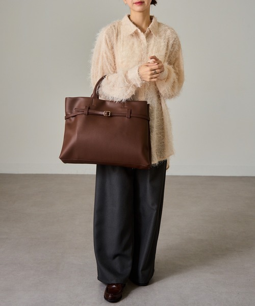 「MAISON BREEZE」 トートバッグ FREE グレイッシュベージュ レディース_画像5