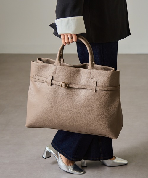 「MAISON BREEZE」 トートバッグ FREE グレイッシュベージュ レディース_画像8