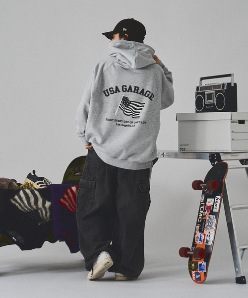 「kutir」 プルオーバーパーカー LARGE 杢グレー メンズ_画像7