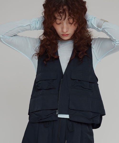 W：Huku ベスト ジレ 「W:Huku / ワッシャーナイロン」フィッシャー
