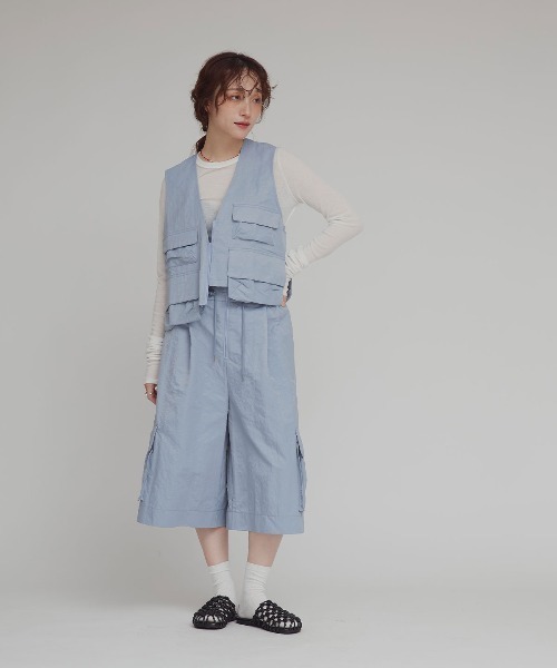 W：Huku ベスト ジレ 「W:Huku / ワッシャーナイロン」フィッシャー