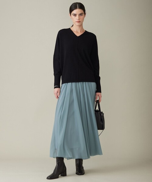 「ICB」 長袖ニット X-SMALL ベージュ レディース_画像2