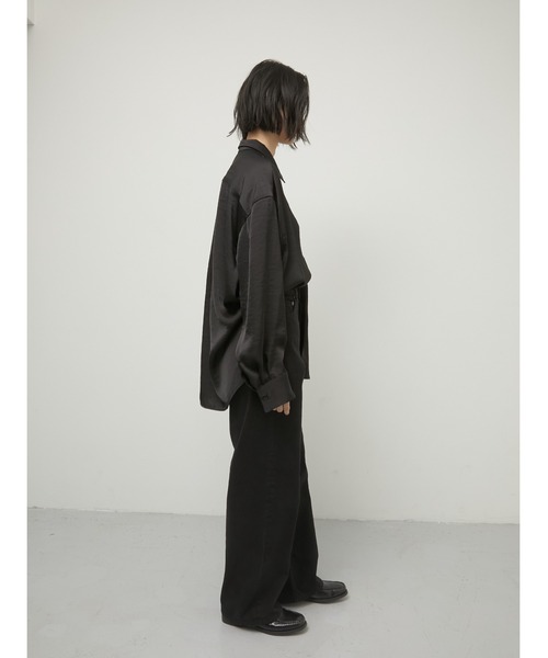シャツ/ブラウス(長袖/七分) la peau de gem pintuck big shirt jacket LA PEAU DE GEM（ラポドゥジェム）の「【LA PEAU DE GEM】ピンタック