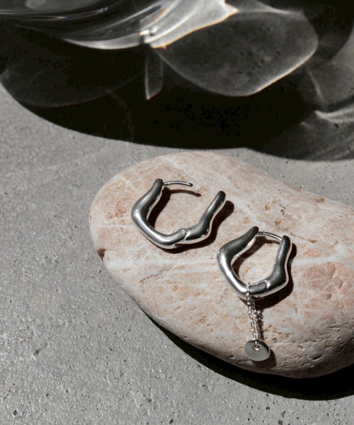 ピアス 「SILVER925」ノーム タグ ピアス  (ラウンド タイプ) /  norme tag pierce (Round type)の画像