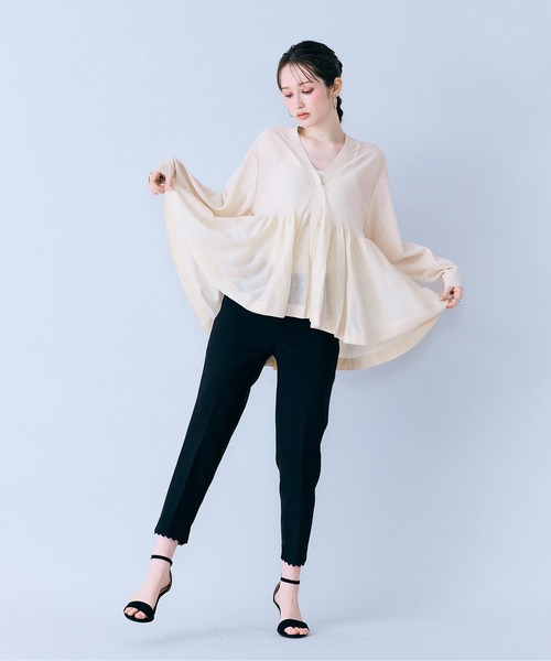 パンツ サブリナパンツ レディースの画像