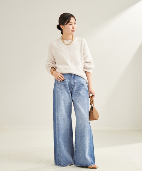 「Plage」 デニムパンツ 34 ライトブルー レディース_画像3