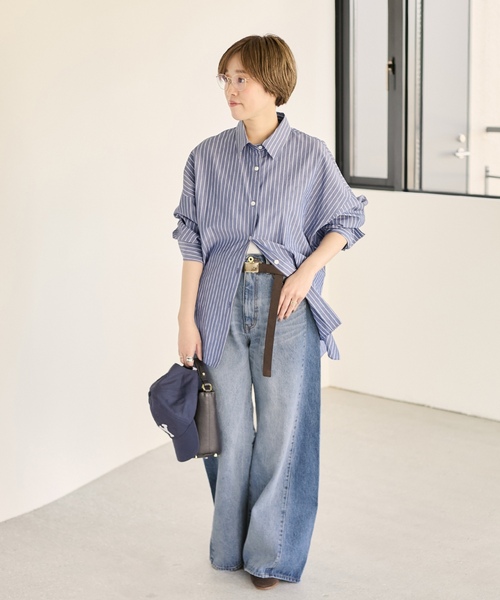 「Plage」 デニムパンツ 34 ライトブルー レディース_画像4