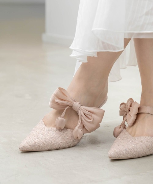 RANDA 2WAY チューリップリボンミュールパンプス RANDA（ランダ） パンプス 「Tulip Collection」2WAY チューリップ
