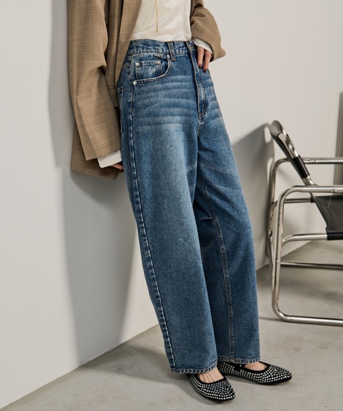 「Shelly island」 デニムパンツ M ブルー レディース_画像9