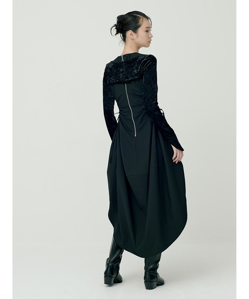 「SORIN」 ノースリーブワンピース 38 グレー レディース_画像7