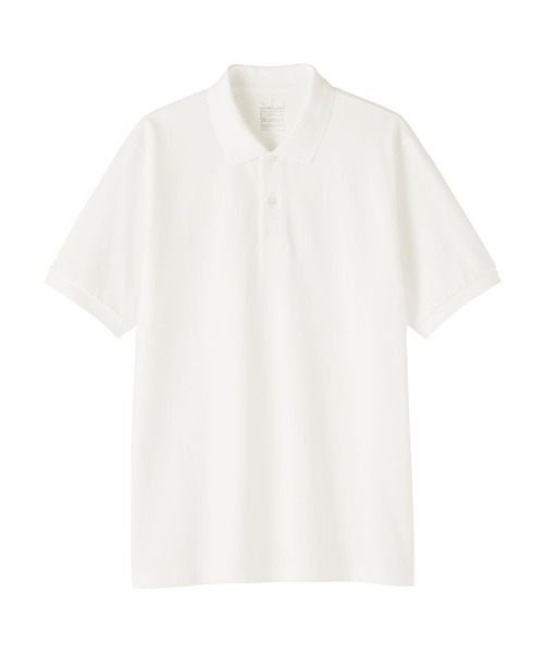 新品【L-XL】 MUJI LABO カポックシャツ ポロシャツ 半袖シャツ 無印良品（MUJI） ポロシャツ 半袖 紳士 洗いざらし鹿の子編み半袖