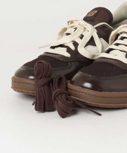 「New Balance」 ローカットスニーカー 24cm ダークブラウン レディースの画像