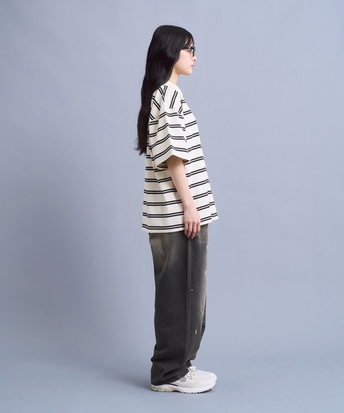 ポロシャツ Connie border polo / コニーボーダーポロシャツ メンズ レディースの画像