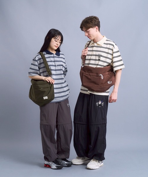 ポロシャツ Connie border polo / コニーボーダーポロシャツ メンズ レディースの画像