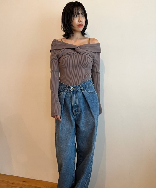 「LILY BROWN」 デニムパンツ 1 ブラック レディースの画像