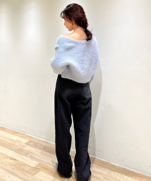 「LILY BROWN」 デニムパンツ 1 ブラック レディースの画像