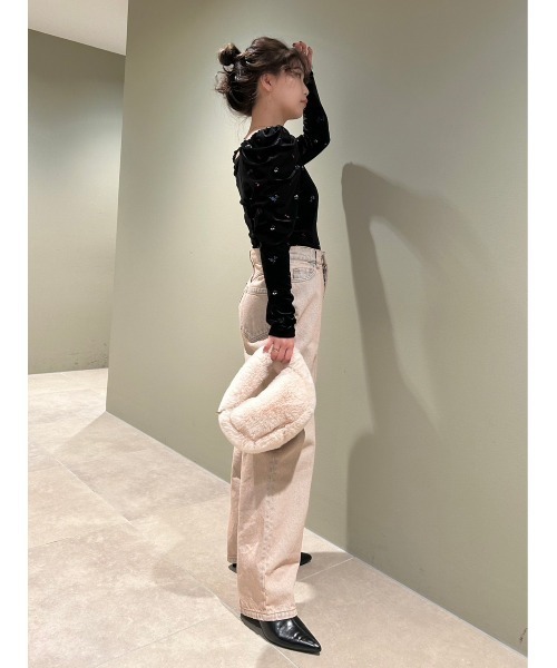 「LILY BROWN」 デニムパンツ 1 ブラック レディースの画像