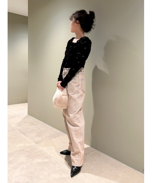 「LILY BROWN」 デニムパンツ 1 ブラック レディースの画像