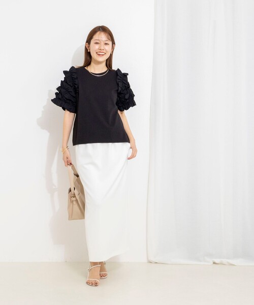 tシャツ 「WEB限定」袖コンシャスプルオーバー レディースの画像