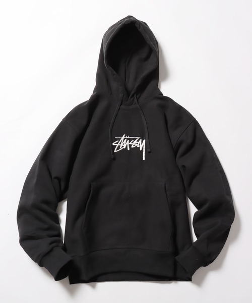 Stussy パーカー ブラック Lサイズ 美品 STUSSY（ステューシー） プルオーバーパーカー L ブラック メンズ