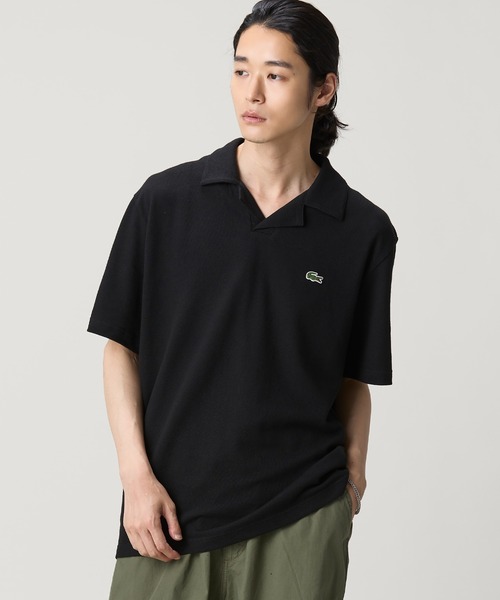 LACOSTE（ラコステ） ポロシャツ 半袖 コットン×リネン オープンカラー