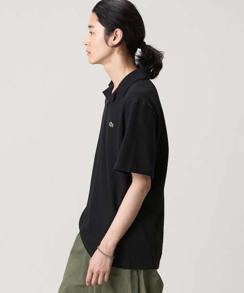 LACOSTE（ラコステ） ポロシャツ 半袖 コットン×リネン オープンカラー