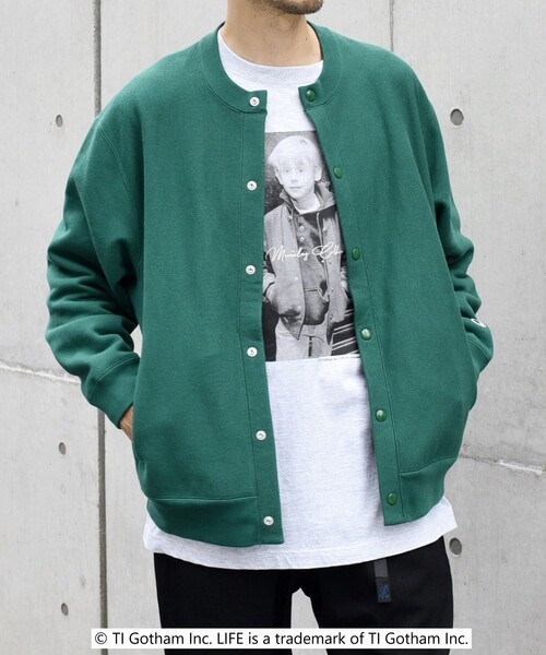 Champion（チャンピオン） カーディガン MEDIUM グリーン メンズ
