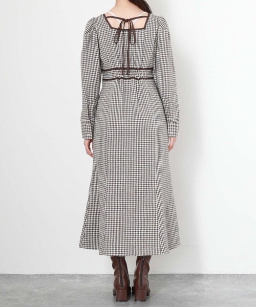 「archives」 長袖ワンピース MEDIUM ブルー レディース_画像4
