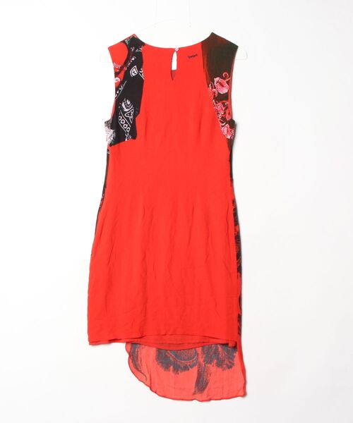 Desigual（デシグアル） ノースリーブワンピース 38 レッド レディース