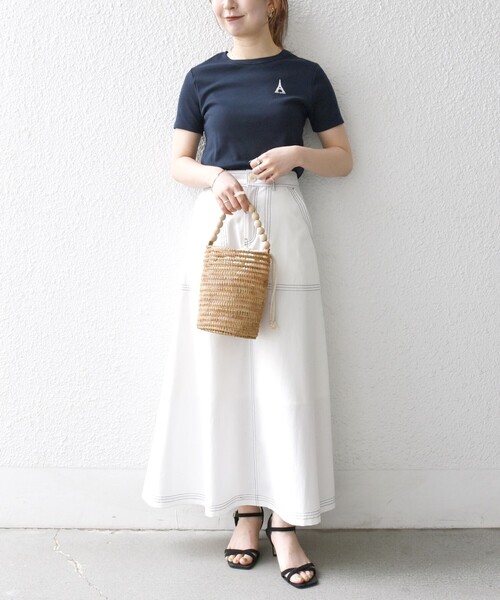 「PETIT BATEAU」 半袖Tシャツ ONE SIZE ホワイト レディース_画像9