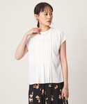 ブラウス シャツ 半袖 プリーツ キリカエ フ...の詳細画像5