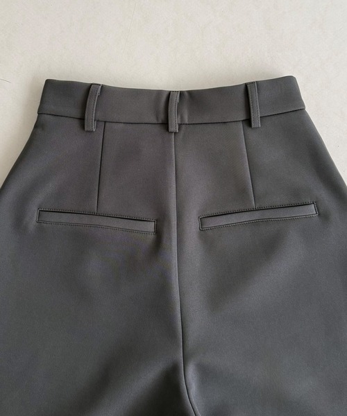 スラックス パンツ カーブ裏起毛スラックスパンツ レディース | callautia | 19