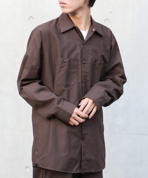 「RED KAP」 長袖シャツ M ネイビー メンズ_画像4