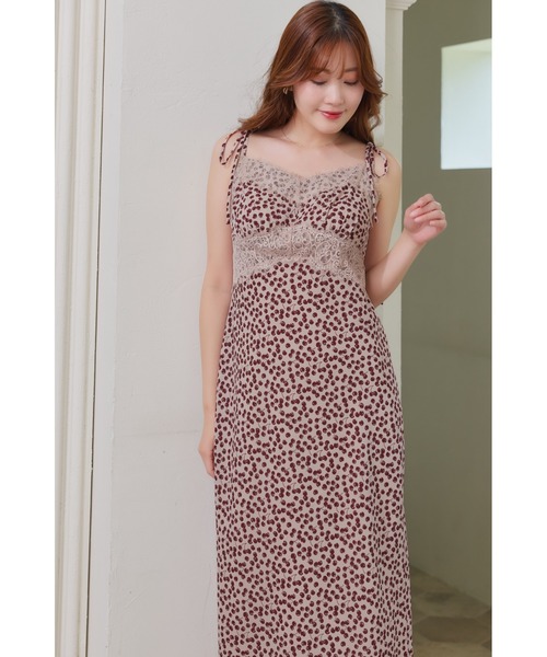 ワンピース Cherry Pattern Camisole Dress