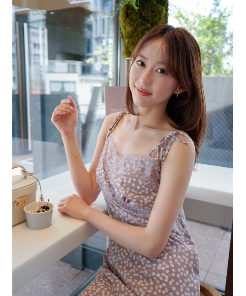 ワンピース Cherry Pattern Camisole Dress