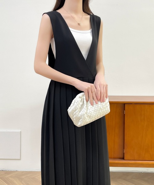 「ABITOKYO」 サロペットスカート L チャコールグレー レディース_画像5
