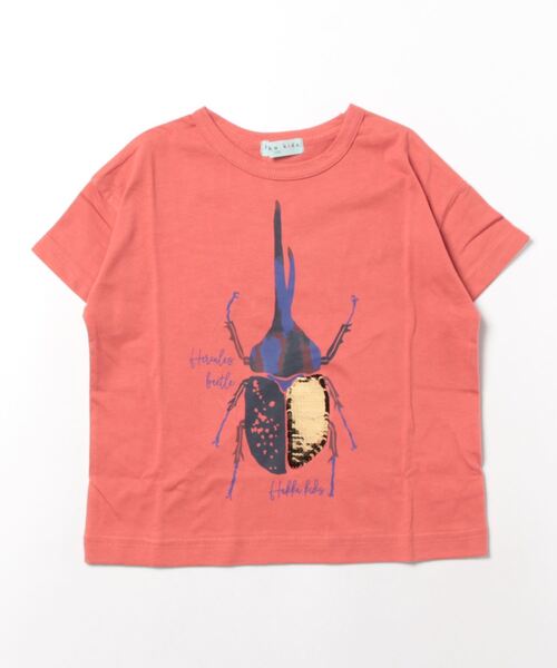「hakka kids」 「KIDS」半袖Tシャツ 100cm ブルー キッズ_画像4