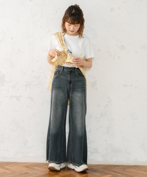 「eLur」 デニムパンツ MEDIUM インディゴブルー レディース_画像3
