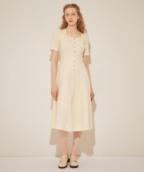「DEICY」 半袖ワンピース 0 ベージュ レディース_画像7