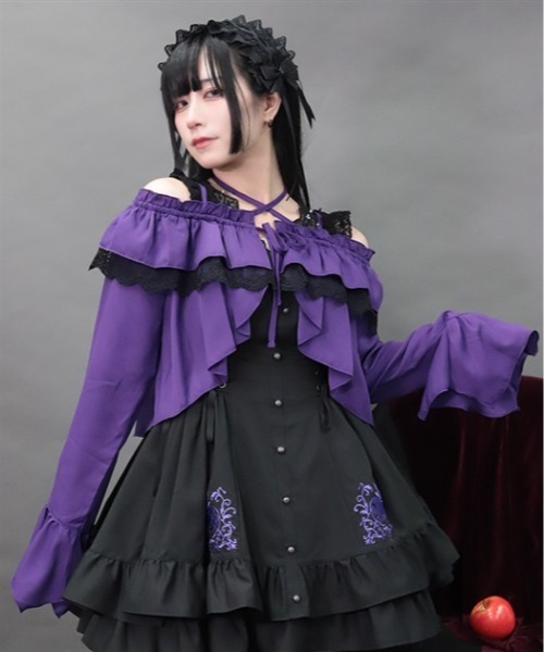 NIBBLE POISON（ニブルポイズン） カーディガン 2wayフリルボレロ