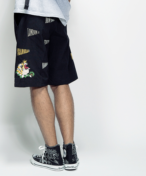 SEVESKIG（セヴシグ） パンツ セヴシグ / EMBROIDERY WIDE SHORT PANTS