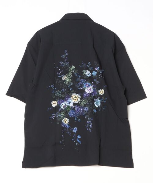 WESTSEA（ウエストシー） シャツ バックプリント バタフライ 花柄半袖