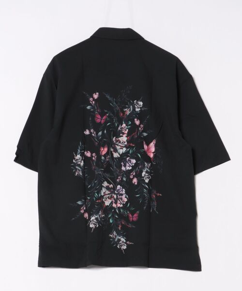 WESTSEA（ウエストシー） シャツ バックプリント バタフライ 花柄半袖