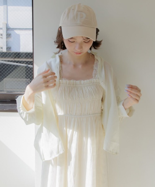 flower（ファッション） キャップ 帽子 ビッグイニシャル