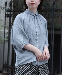 Brocante ブロカント シャツ リネン ワイド グランシャツ レディース 服 ナチュラル 春 夏 シャツブラウス 日本製 jp Brocante ブロカント シャツ リネン ワイド グランシャツ