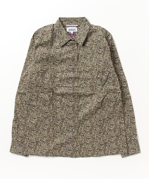 AIGLE ブラウス シャツ リバティプリントロングスリーブシャツ