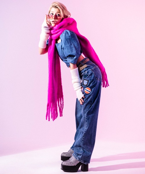 ブラウス シャツ ANNA SUI NYC デニムコルセットトップス レディース