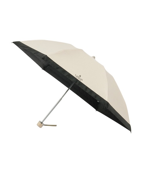 ★新品★ランバンコレクション　晴雨兼用　折りたたみ日傘　１級遮光　遮熱　黒　ロゴ 晴雨兼用折りたたみ日傘】ランバン コレクション (LANVIN COLLECTION