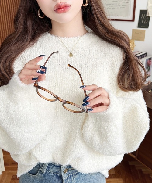 美品✨エブール ソフトスムース クルーネックニット プルオーバー 水色 ブルー クルーネックニットプルオーバー - SOÉJU online store｜上質な
